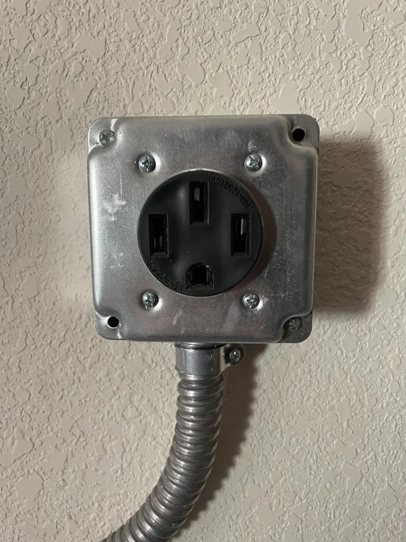 NEMA 14-50 outlet installed for Electrical Panel Upgrade in Allouez
